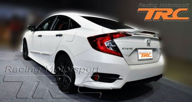 สปอยเลอร์ CIVIC 2016 ทรง MODULO งานพลาสติก PP นำเข้า (รุ่น 2 ขาลอยมีไฟเบรค V2.0)